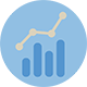 icono grafico con tendencia ascendente